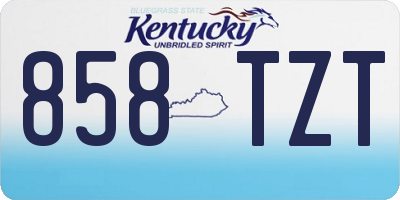 KY license plate 858TZT