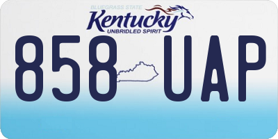KY license plate 858UAP