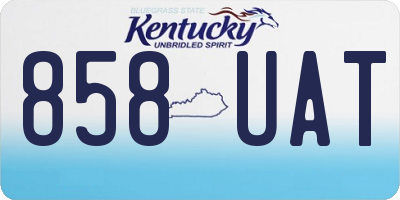 KY license plate 858UAT