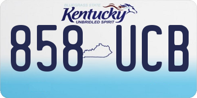 KY license plate 858UCB