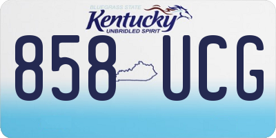 KY license plate 858UCG