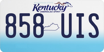 KY license plate 858UIS