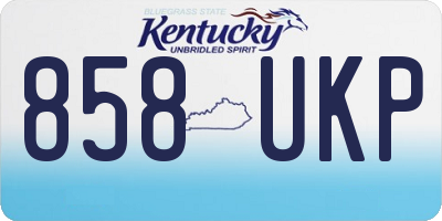 KY license plate 858UKP