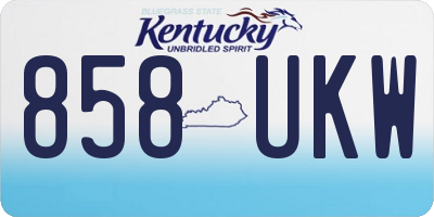 KY license plate 858UKW