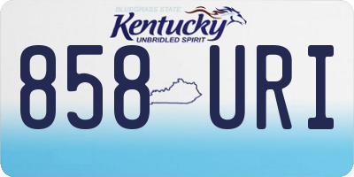 KY license plate 858URI