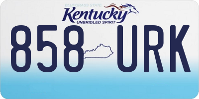 KY license plate 858URK