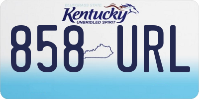 KY license plate 858URL
