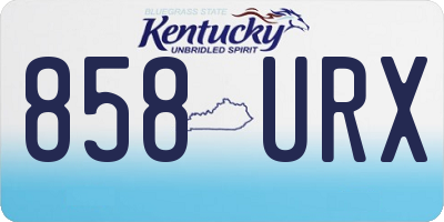 KY license plate 858URX