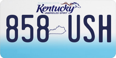 KY license plate 858USH