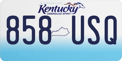 KY license plate 858USQ