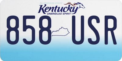 KY license plate 858USR