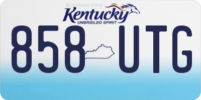KY license plate 858UTG