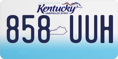 KY license plate 858UUH