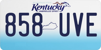 KY license plate 858UVE