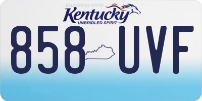KY license plate 858UVF