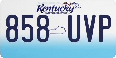 KY license plate 858UVP