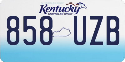 KY license plate 858UZB