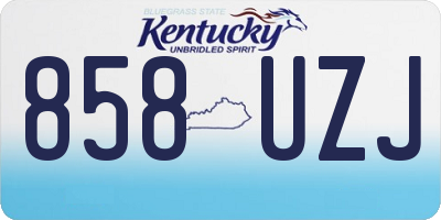 KY license plate 858UZJ