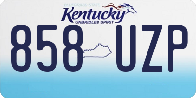 KY license plate 858UZP