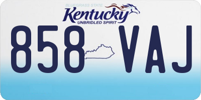 KY license plate 858VAJ