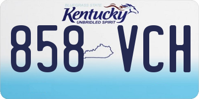 KY license plate 858VCH