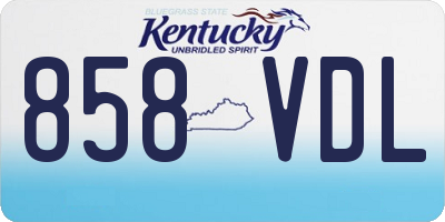 KY license plate 858VDL