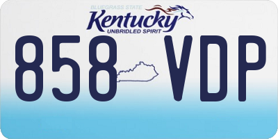 KY license plate 858VDP