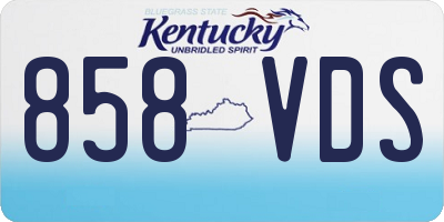 KY license plate 858VDS