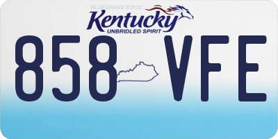 KY license plate 858VFE