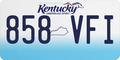 KY license plate 858VFI