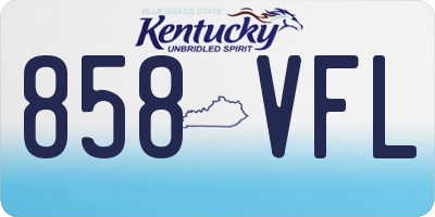 KY license plate 858VFL