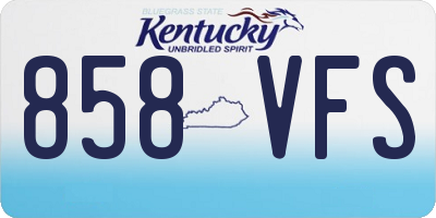 KY license plate 858VFS