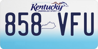 KY license plate 858VFU
