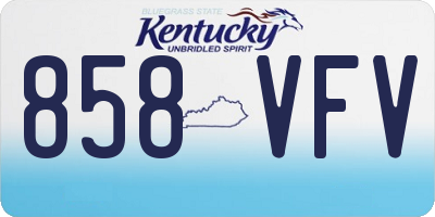 KY license plate 858VFV