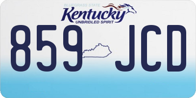 KY license plate 859JCD