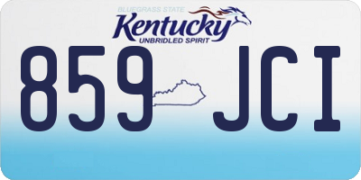 KY license plate 859JCI