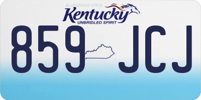 KY license plate 859JCJ