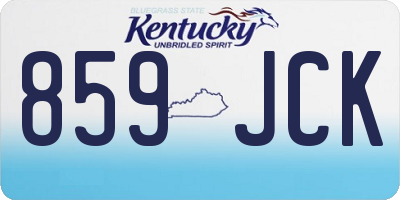 KY license plate 859JCK