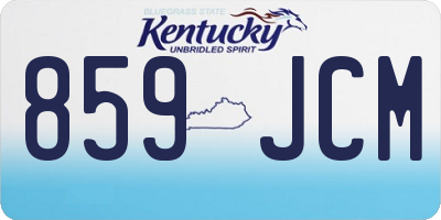 KY license plate 859JCM