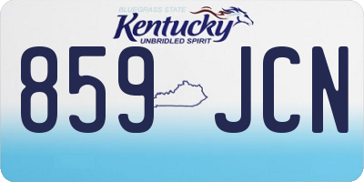 KY license plate 859JCN