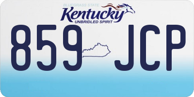 KY license plate 859JCP