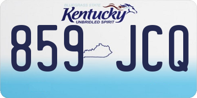 KY license plate 859JCQ