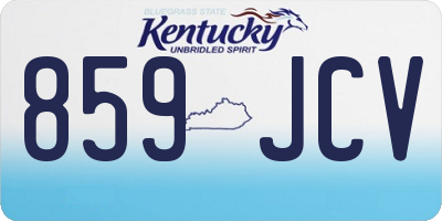KY license plate 859JCV