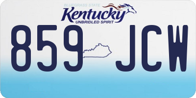 KY license plate 859JCW