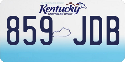 KY license plate 859JDB
