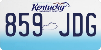 KY license plate 859JDG