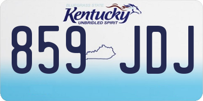 KY license plate 859JDJ
