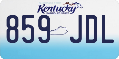 KY license plate 859JDL