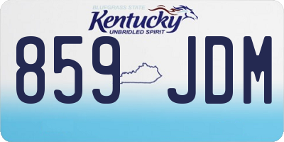 KY license plate 859JDM