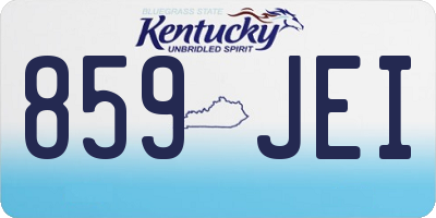 KY license plate 859JEI
